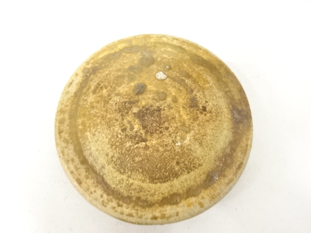  紀州焼　二代　寒川栖豊造　灰被　水指(十二代尋牛斎書付)(銘：布袋)